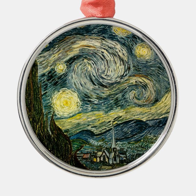 Vincent van Gogh's The Starry Night (1889) Silbernes Ornament (Vorne)