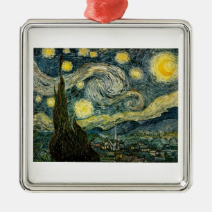 Vincent van Gogh's The Starry Night (1889) Silbernes Ornament