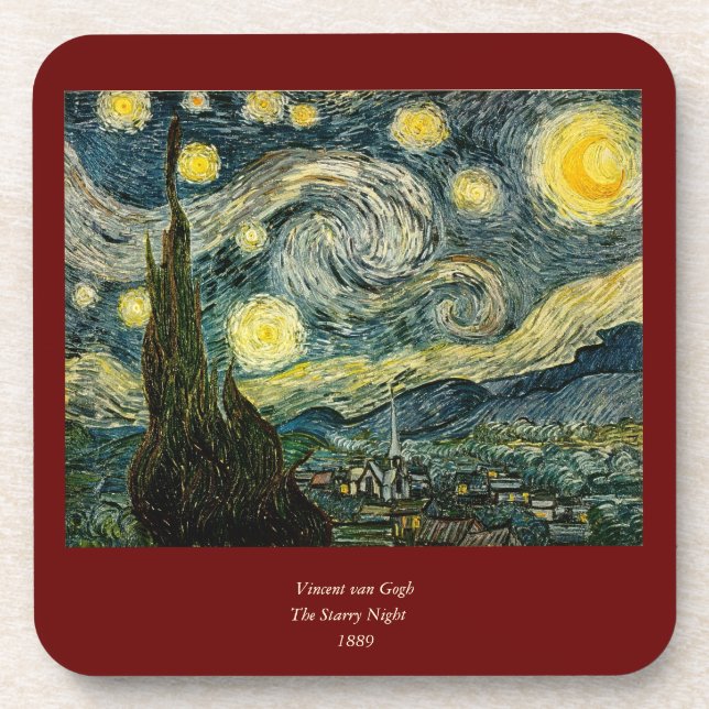 Vincent van Gogh's The Starry Night (1889) Untersetzer (Vorderseite)