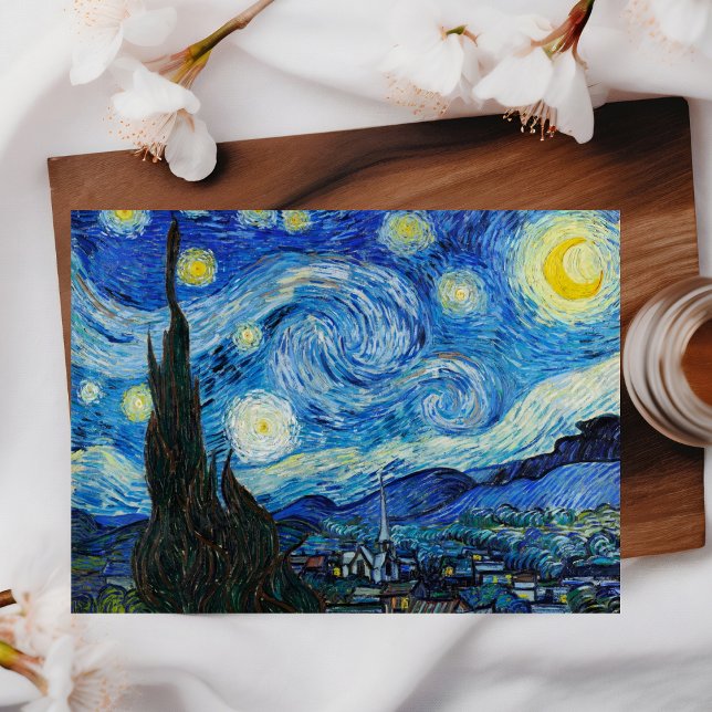 Vincent van Gogh's The Starry Night Postcard Postkarte ("The Starry Night" by Vincent Van Gogh)