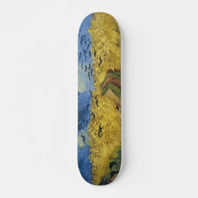 Vincent van Goghs Weizen-Feld mit Krähen (1890) Skateboard (Vorne)