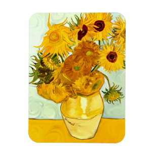 Vincent Van Gogh's Yellow Sunflower Painting 1888 Magnet