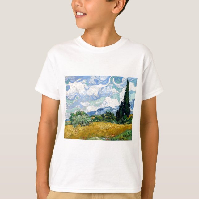 Vincent van GoghWheatfield mit Zypressen T-Shirt (Vorderseite)