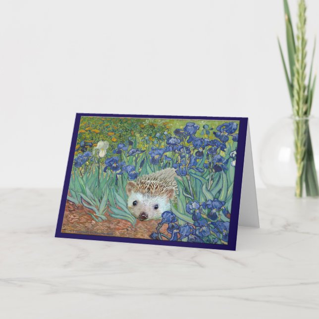 Vincent van Hog’s "Irises and Also a Hedgehog". Karte (Vorderseite)