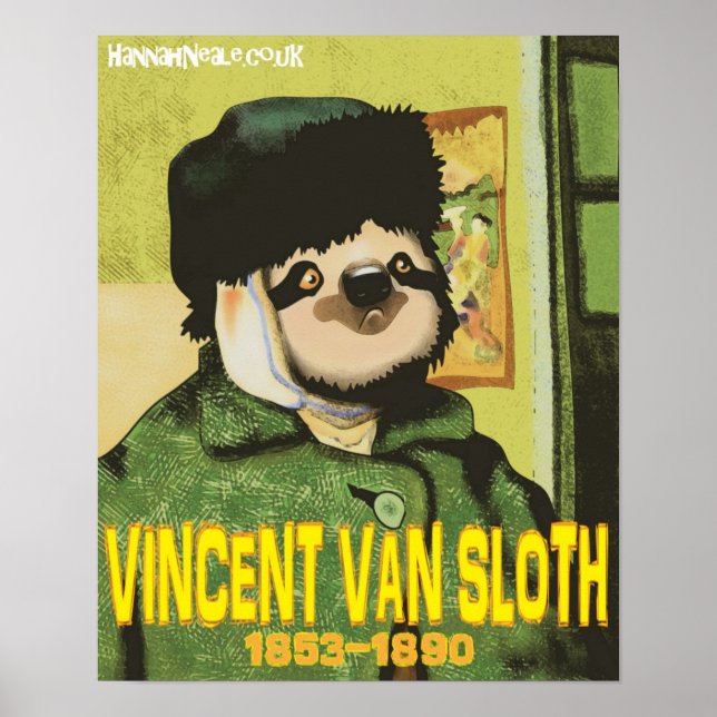 Vincent Van Sloth Print Poster (Vorne)