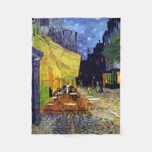 Vincent Willem van Gogh - Café Terrasse bei Nacht Fleecedecke