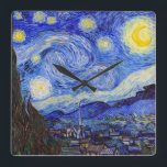 Vincent Willem van Gogh , “ Starry Night ” スクエア壁時計 Quadratische Wanduhr<br><div class="desc">私はGoghが好きな人のためにこの製品を作りました。</div>