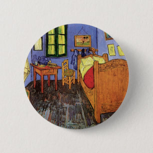 Vincent's Bedroom in Arles von Vincent van Gogh Button