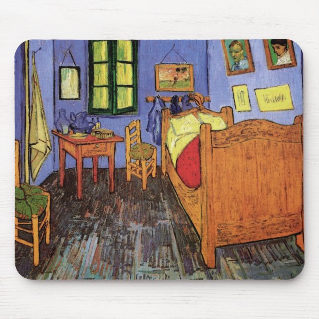 Vincent's Bedroom in Arles von Vincent van Gogh Mousepad (Vorne)