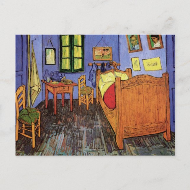 Vincent's Bedroom in Arles von Vincent van Gogh Postkarte (Vorderseite)