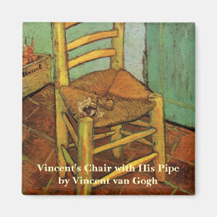Vincent's Chair mit Seiner Pipe von Vincent van Go Magnet