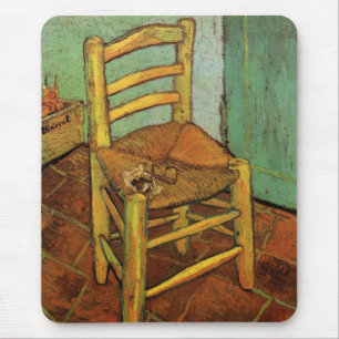 Vincent's Chair mit Seiner Pipe von Vincent van Go Mousepad