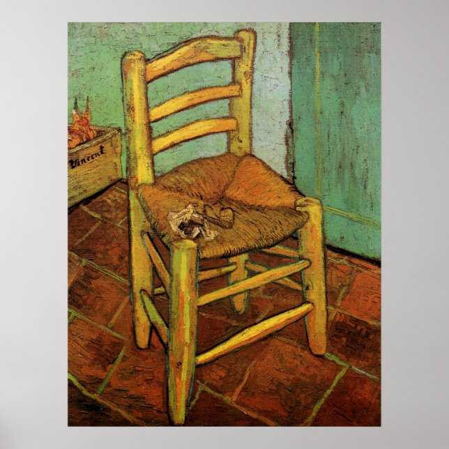 Vincent's Chair mit Seiner Pipe von Vincent van Go Poster (Vorne)