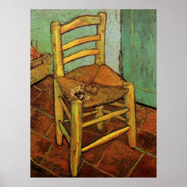 Vincent's Chair mit Seiner Pipe von Vincent van Go Poster (Vorne)