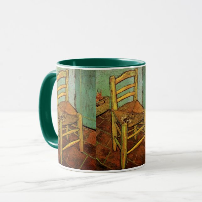 Vincent's Chair mit Seiner Pipe von Vincent van Go Tasse (Vorderseite Links)