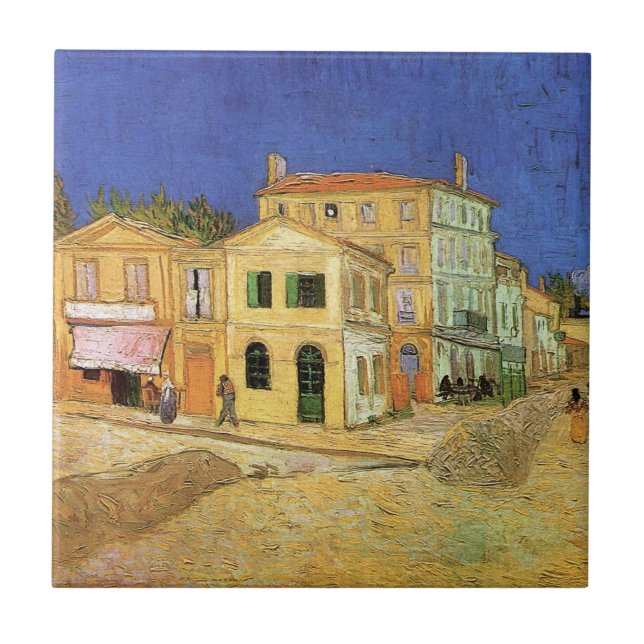Vincent's House in Arles von Vincent van Gogh Fliese (Vorderseite)