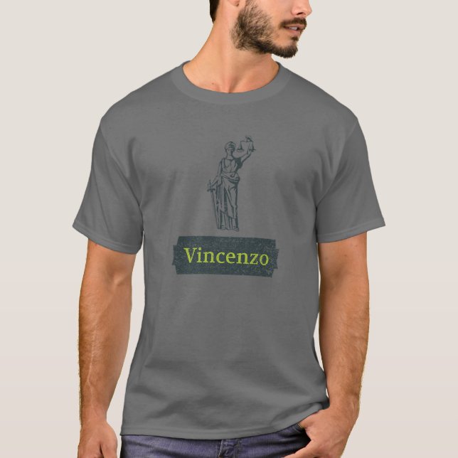 Vincenzo K-Drama Song Joong-Ki Korean Novelty Gift T-Shirt (Vorderseite)