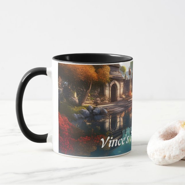 Vince's Morning Tea Personalisiert anpassbar Tasse (Mit Donut)