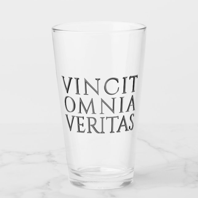 VINCIT OMNIA VERITAS - Leichtglas Glas (Vorderseite)