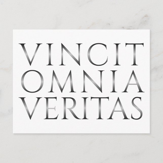 VINCIT OMNIA VERITAS - Licht Feiertagspostkarte (Vorderseite)