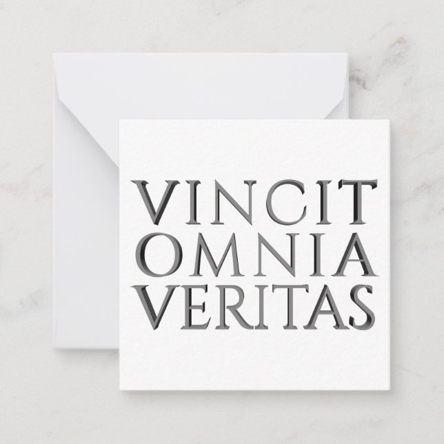 VINCIT OMNIA VERITAS - Light Note Card Mitteilungskarte (Vorderseite)