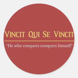 Vincit Qui Se Vincit Latin Phrase Stickers