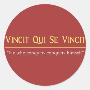Vincit Qui Se Vincit Latin Phrase Stickers