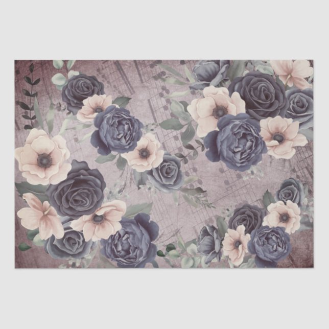 Vinctagemusic und Blume Seidenpapier (Vorderseite)