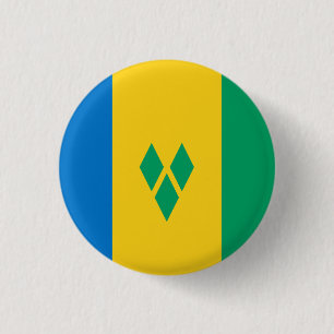 Vincy Flag, Fahne von Saint Vincent und die Grenad Button