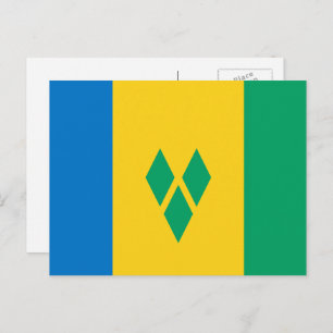Vincy Flag, Fahne von Saint Vincent und die Grenad Postkarte