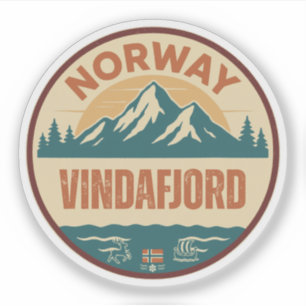 Vindafjord, Norwegen Norway Aufkleber