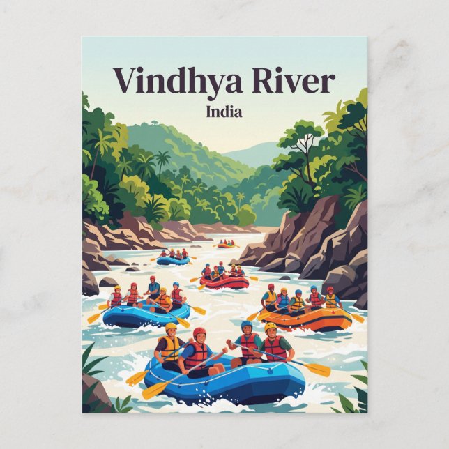 Vindhya-Fluss, Indien Postkarte (Vorderseite)