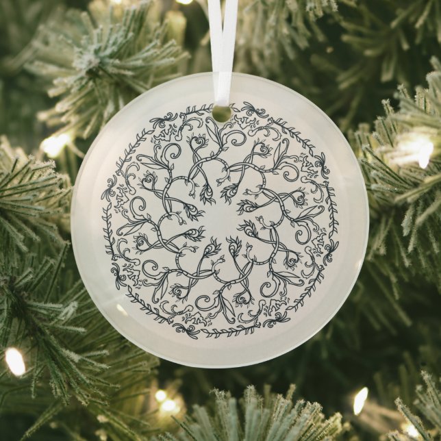 Vine Mandala Glass Ornament Aus Glas (InSitu)