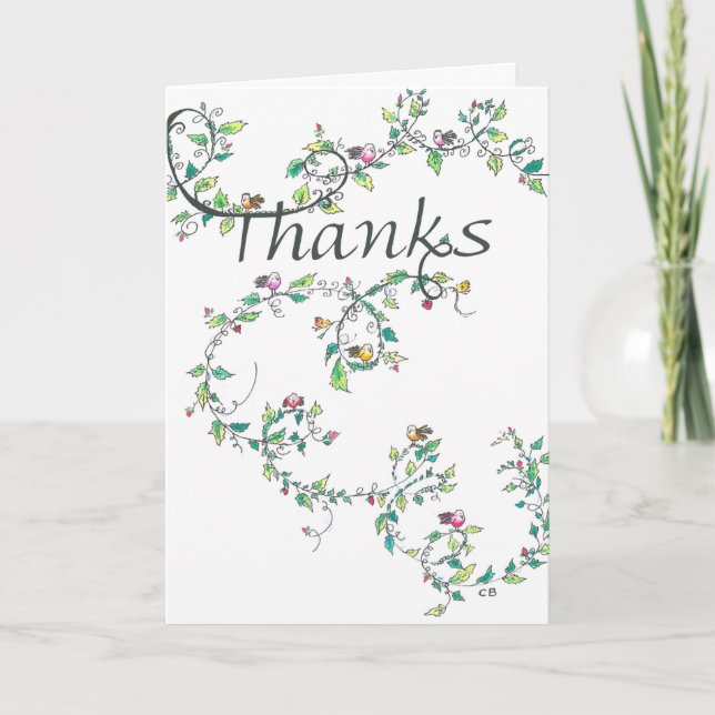 "Vine" Thank You Card Dankeskarte (Vorderseite)