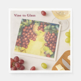"Vine to Glass" Custom Vineyard Napkins — Weingut, Serviette