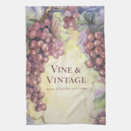 Vine & Vintage Grapes Luxe Tea Towel Geschirrtuch