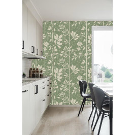 Vines of Quiet Joy XL botanical silhouette green Tapete