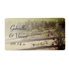 Vineyard and Rose Fence Wedding Favor Tags