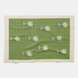 Vineyard G&T Plaid Tea Towel – Olive Geschirrtuch