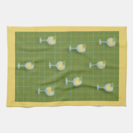 Vineyard G&T Plaid Tea Towel – Olive   Geschirrtuch