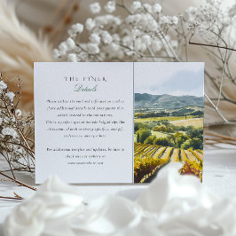 Vineyard Napa Valley Information Card Begleitkarte