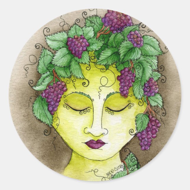 Vineyard Nymph Sticker 2 (Vorderseite)