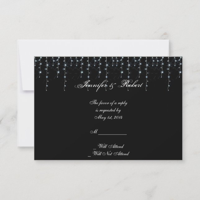 Vineyard Response Card Mitternacht RSVP Karte (Vorderseite)