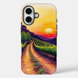 Vineyard Sunset iPhone 16 Hülle