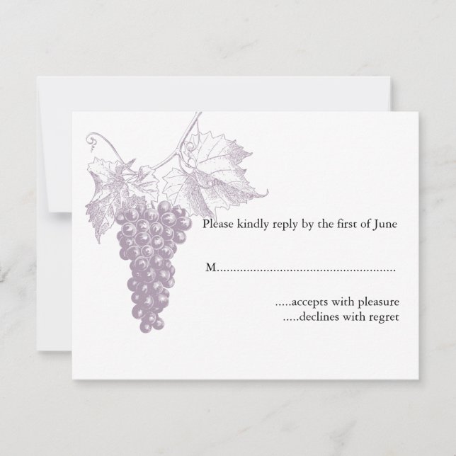 Vineyard Wedding RSVP (Vorderseite)