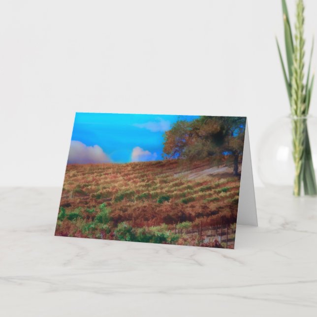 Vineyard / Wine Thank You Card Dankeskarte (Vorderseite)