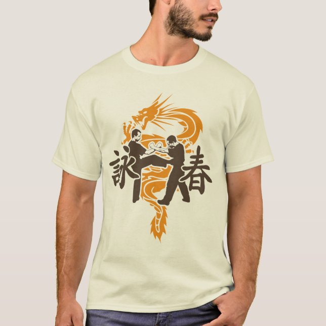 Ving Tsun Fight Scene Dragon T-Shirt (Vorderseite)