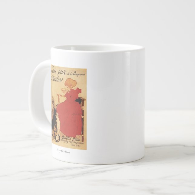 Vingeanne Milk Girl mit Katzen Jumbo-Tasse (Vorderseite Links)