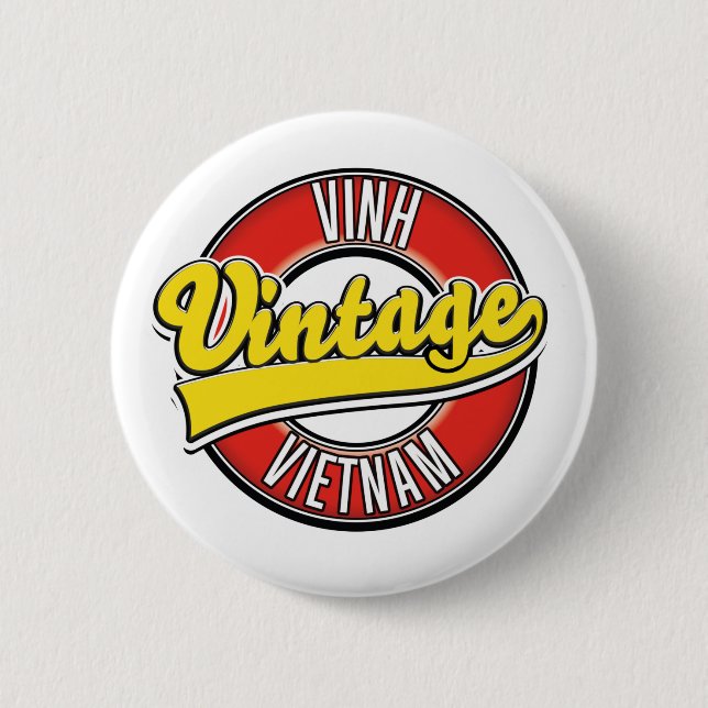 Vinh Vietnam Retro-Logo Button (Vorderseite)