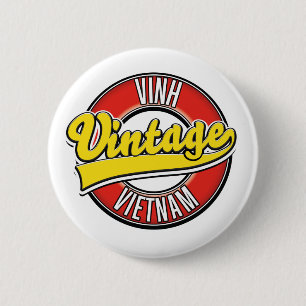 Vinh Vietnam Retro-Logo Button
